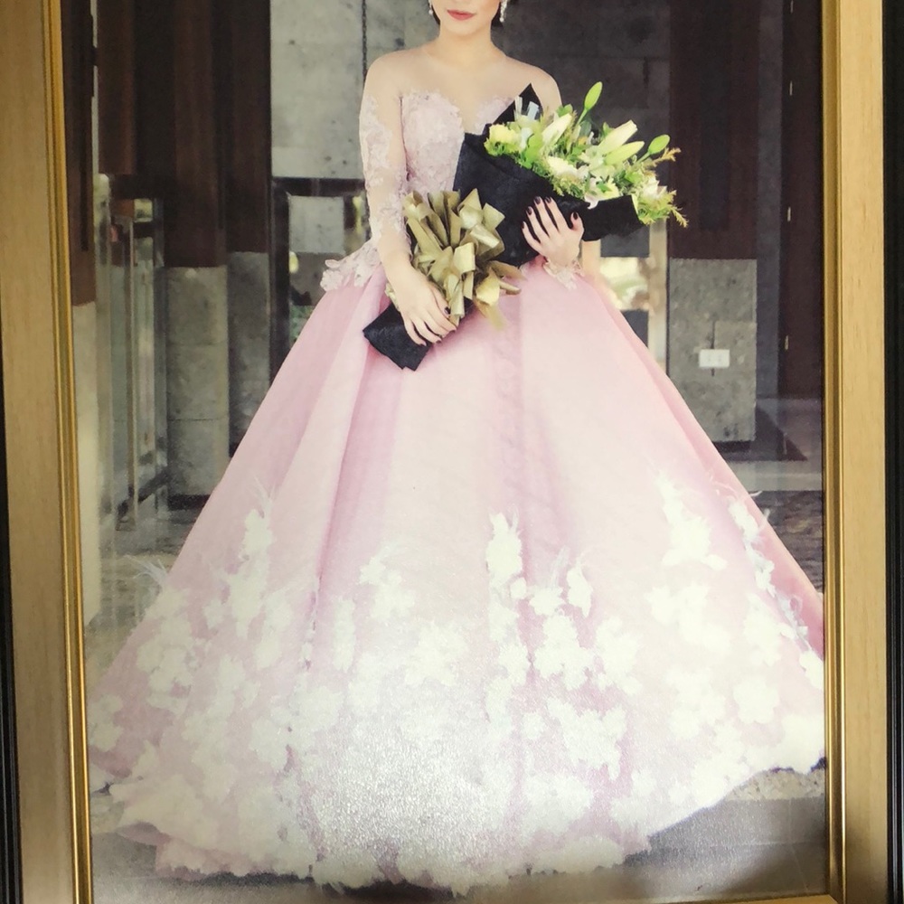 pink ball gown dress